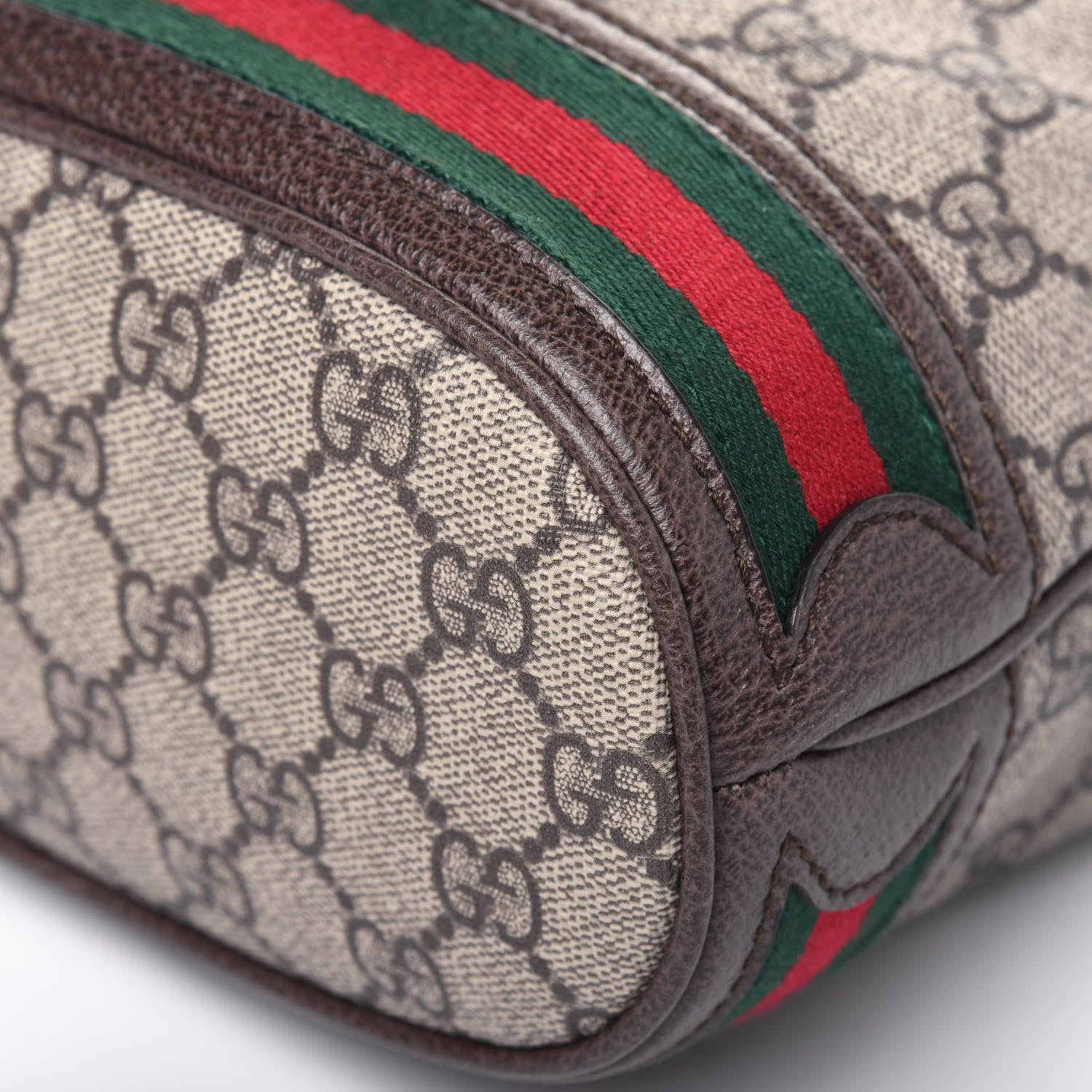 Gucci GG Supreme Monogram Web Small Ophidia Bucket Bag Brown 12 of 15