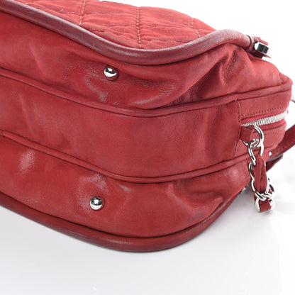 Chanel Iridescent Calfskin Quilted Relax CC Camera Case Red 16 of 16