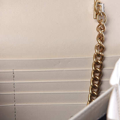 Gucci Calfskin Matelasse GG Marmont Chain Wallet Mystic White 12 of 12