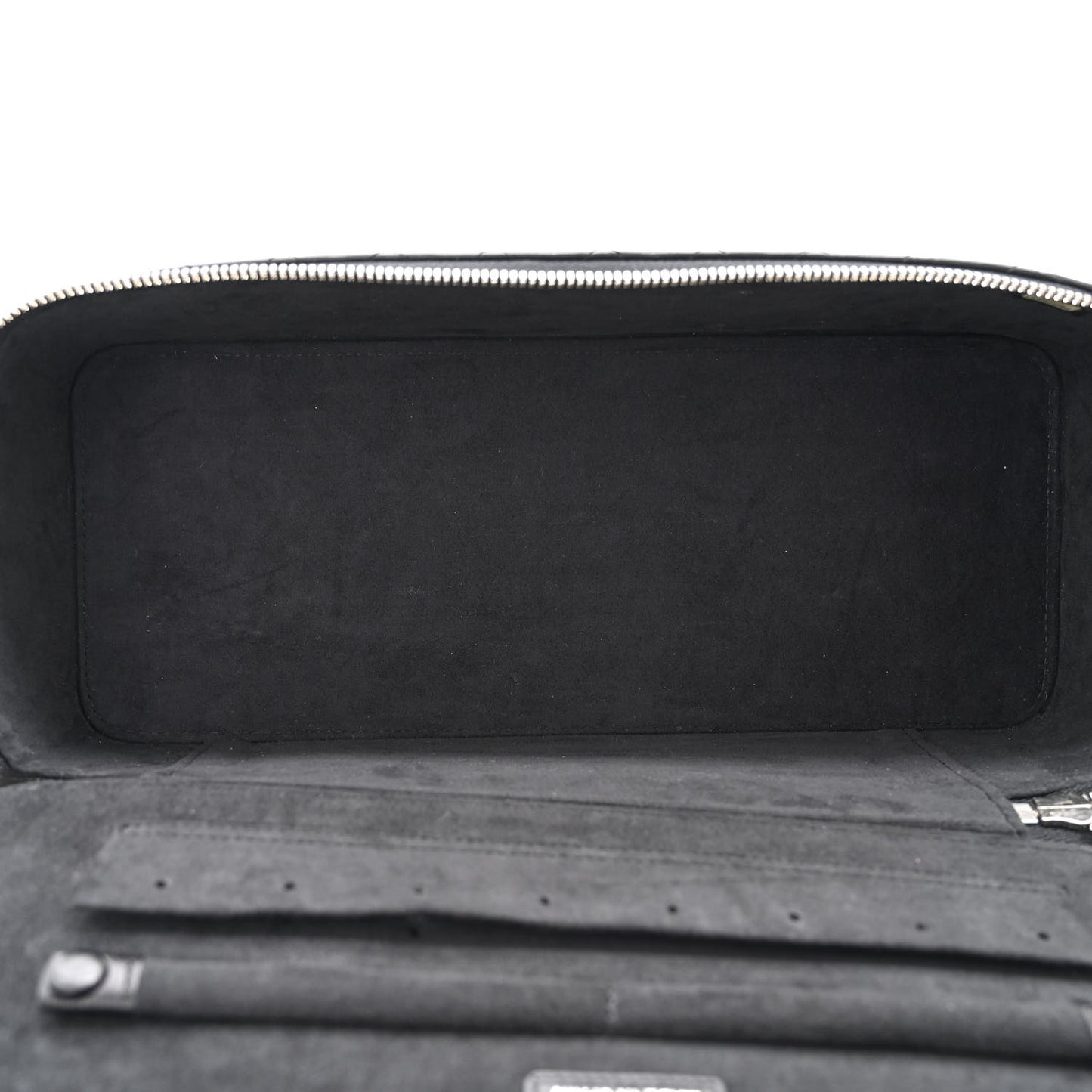 Lambskin Quilted Large Jewelry Case Black
