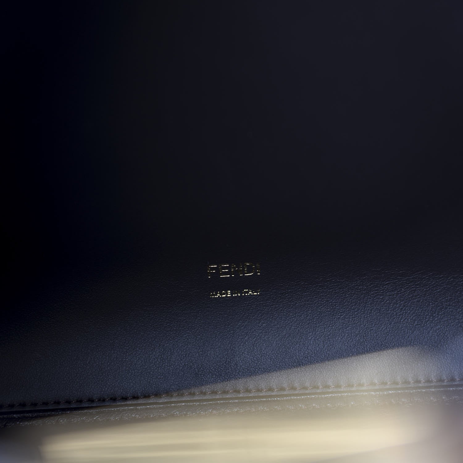 Fendi Vitello Seta Light Century Shearling FF 1974 Medium Peekaboo X-Lite Nocciolo Ebano Tobacco 8 of 10