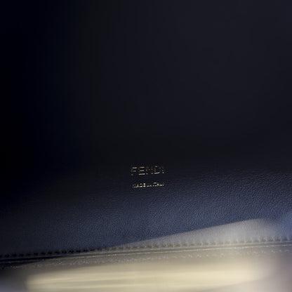 Fendi Vitello Seta Light Century Shearling FF 1974 Medium Peekaboo X-Lite Nocciolo Ebano Tobacco 8 of 10