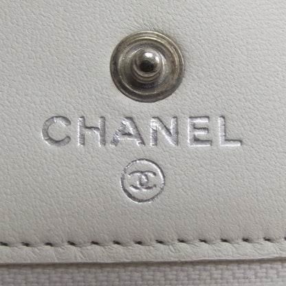 Chanel Caviar Wallet on Chain White w Silver HW 8 of 10