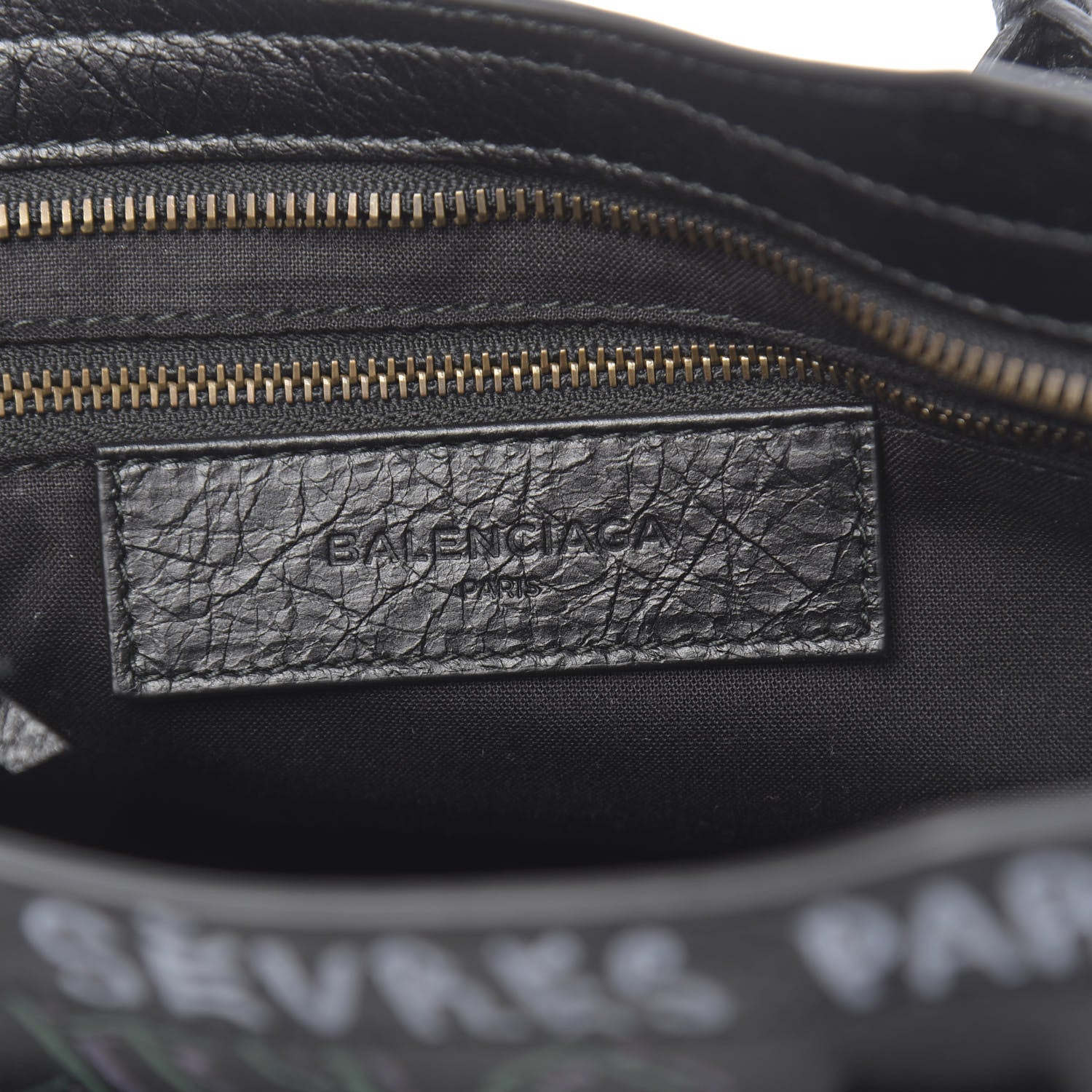 Balenciaga Agneau Graffiti All Over Classic Hardware S City Black Multicolor 6 of 10
