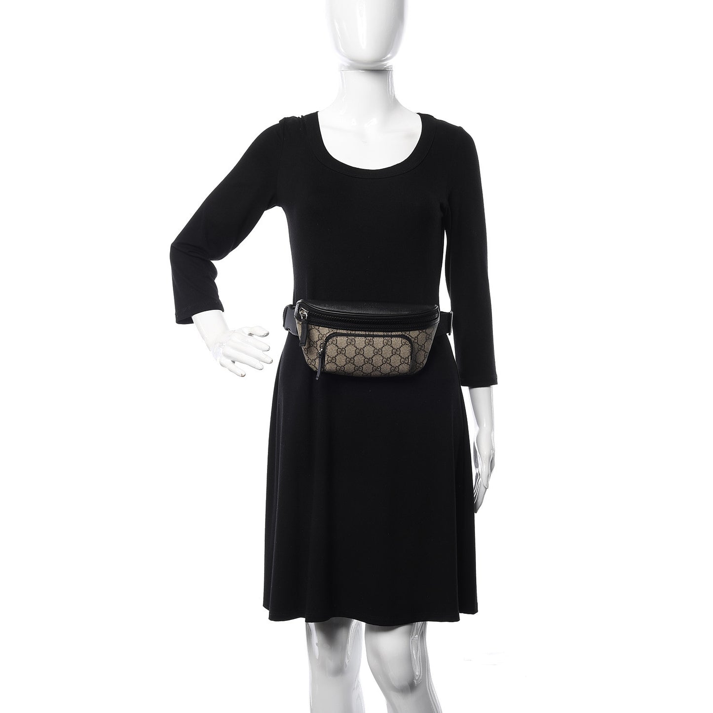 GG Supreme Monogram Belt Bag Black