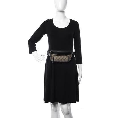 Gucci GG Supreme Monogram Belt Bag Black 2 of 9