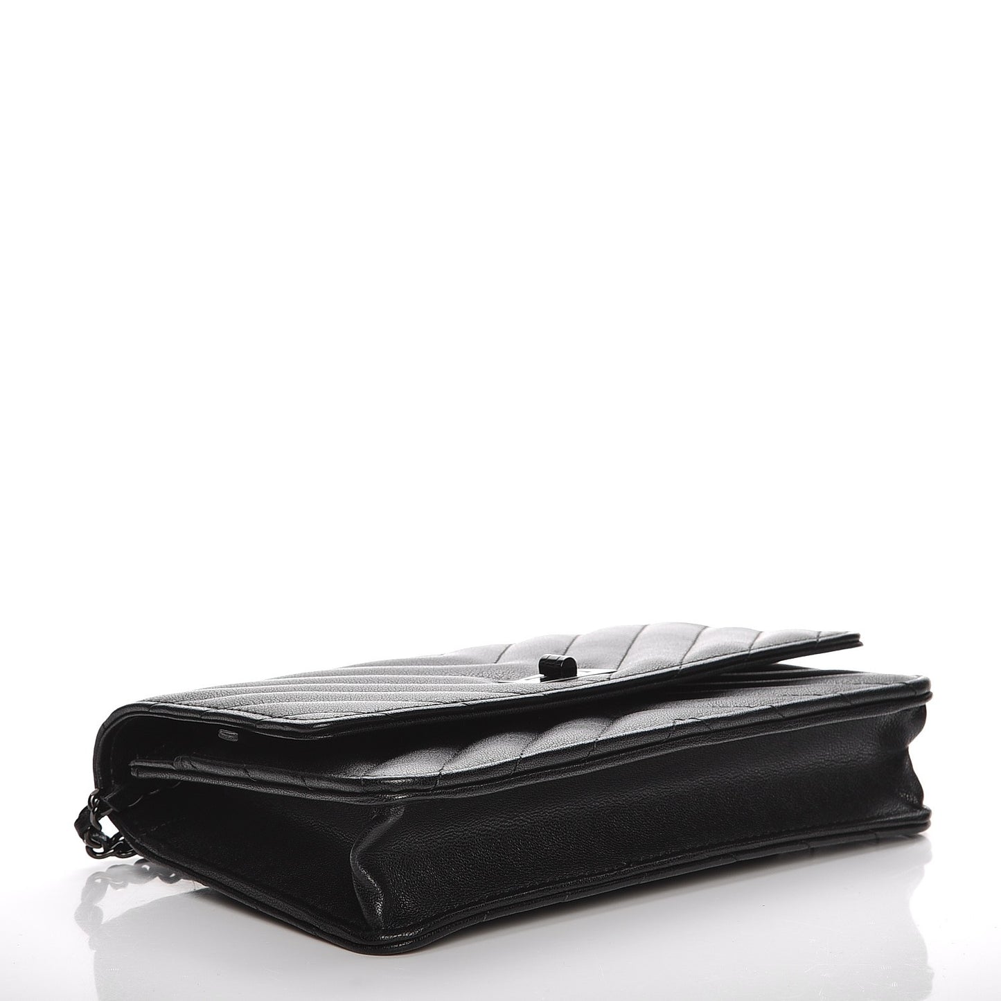 Sheepskin Chevron Reissue Wallet On Chain WOC So Black