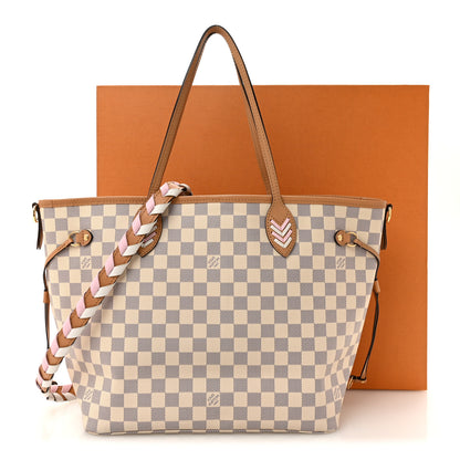 Louis Vuitton Damier Azur Braided Neverfull MM Orange 14 of 14