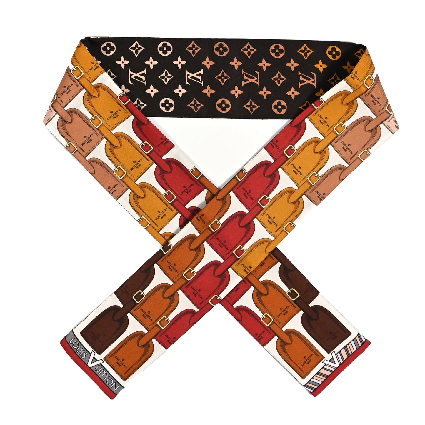 Silk Monogram My LV Tags Bandeau Brown