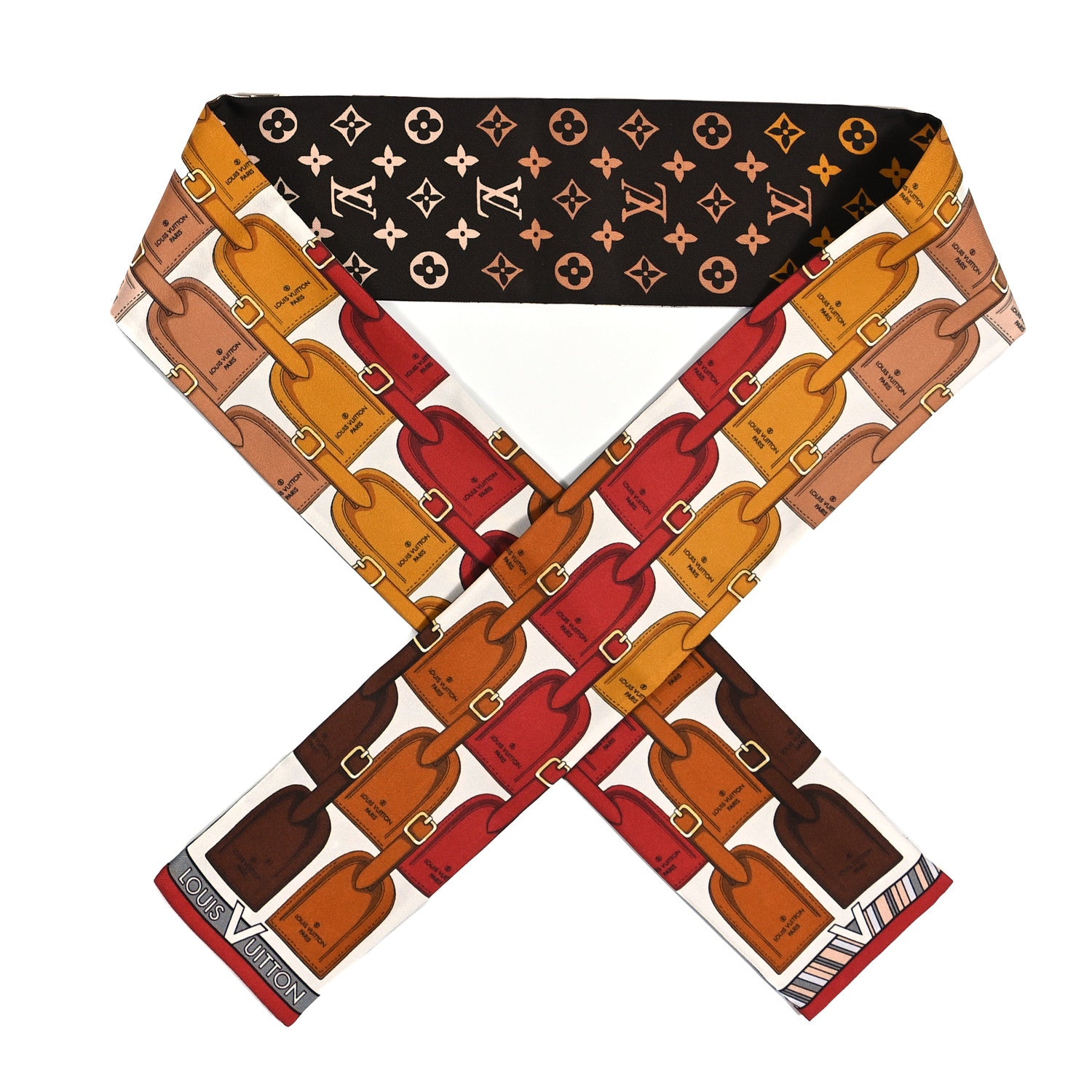Louis Vuitton Silk Monogram My LV Tags Bandeau Brown 1 of 4