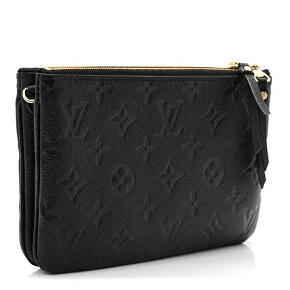 Louis Vuitton Empreinte Double Zip Pochette Black 3 of 7