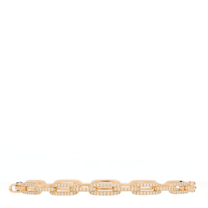David Yurman 18K Rose Gold Diamond 4mm Stax Chain Link Bracelet 1 of 3