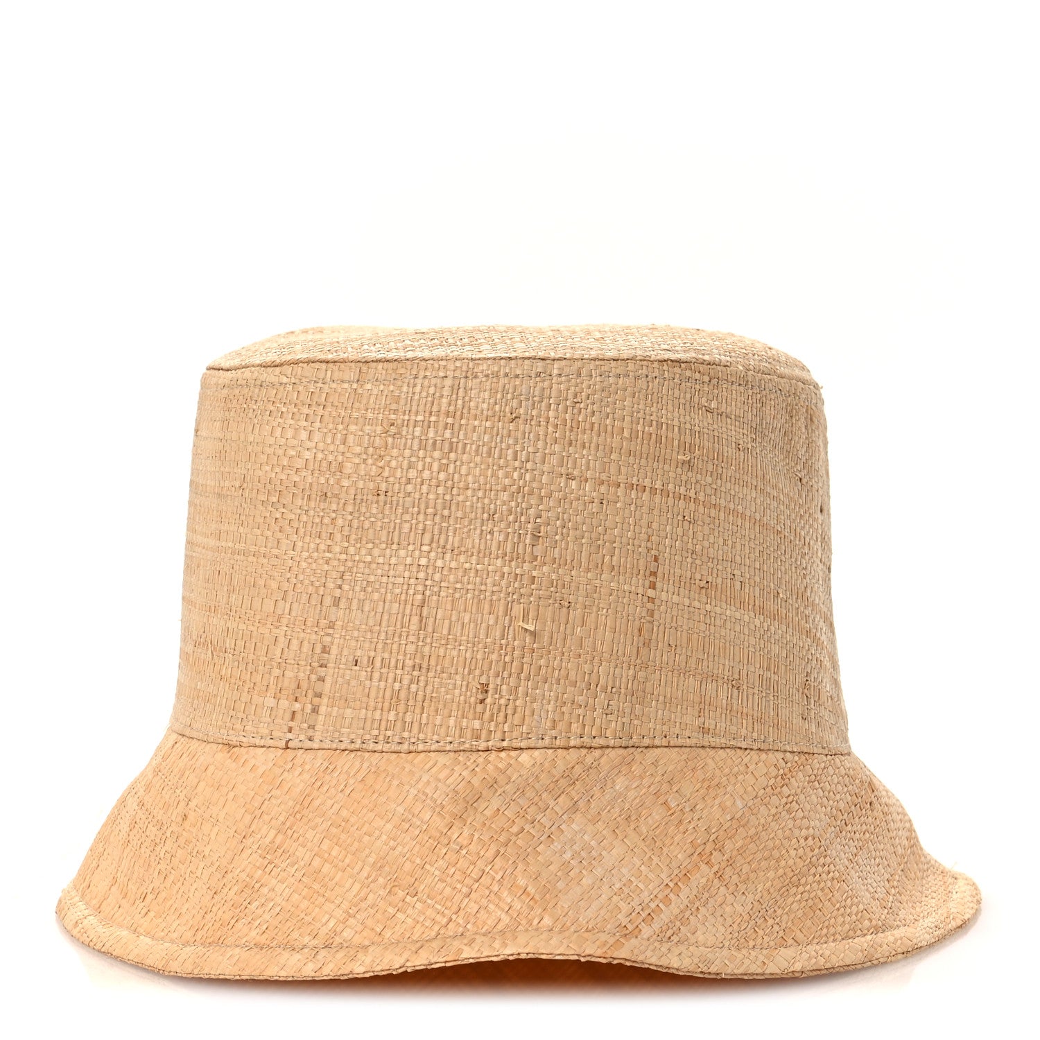Prada Raffia Triangle Logo Embroidered Bucket Hat L Naturale 6 of 11
