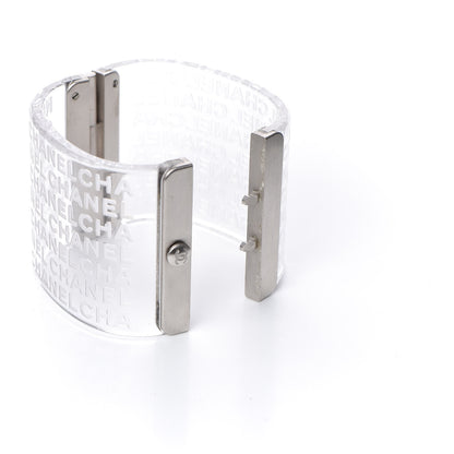Chanel Metal Resin Logo Cuff Transparent 4 of 6