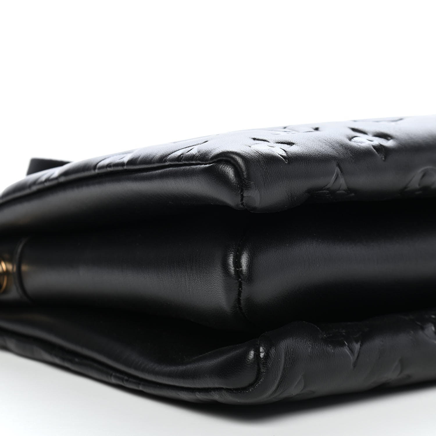 Louis Vuitton Lambskin Embossed Monogram Coussin PM Black 7 of 8