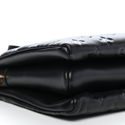 Louis Vuitton Lambskin Embossed Monogram Coussin PM Black 7 of 8