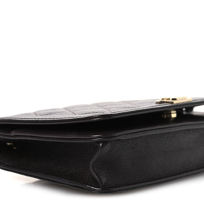 Chanel Caviar Quilted Boy Wallet On Chain WOC Dark Brown 10 of 13