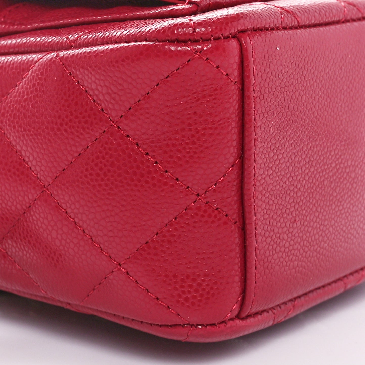 Caviar Quilted CC Mini Classic Backpack Dark Red