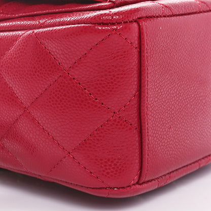 Chanel Caviar Quilted CC Mini Classic Backpack Dark Red 9 of 11