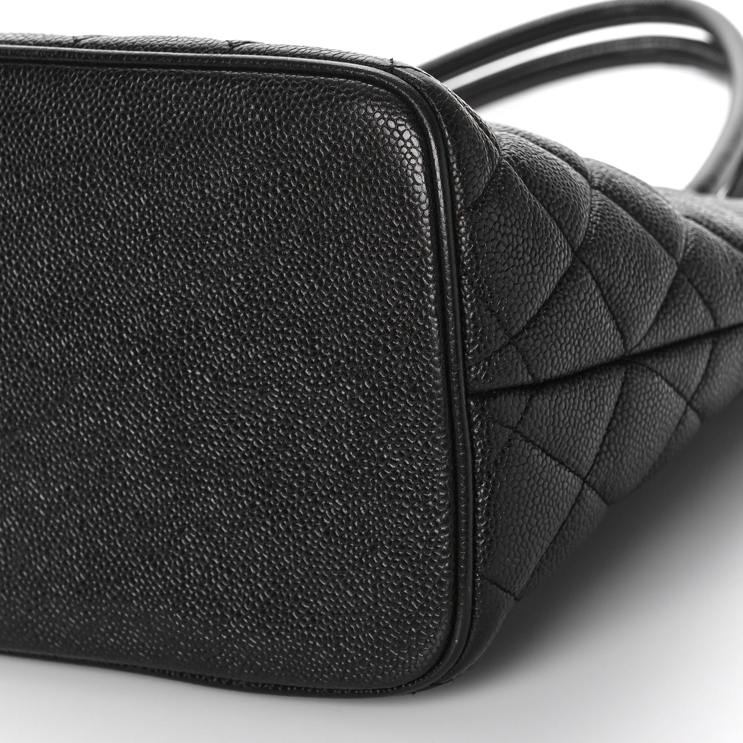 Caviar Quilted Medallion Tote Black