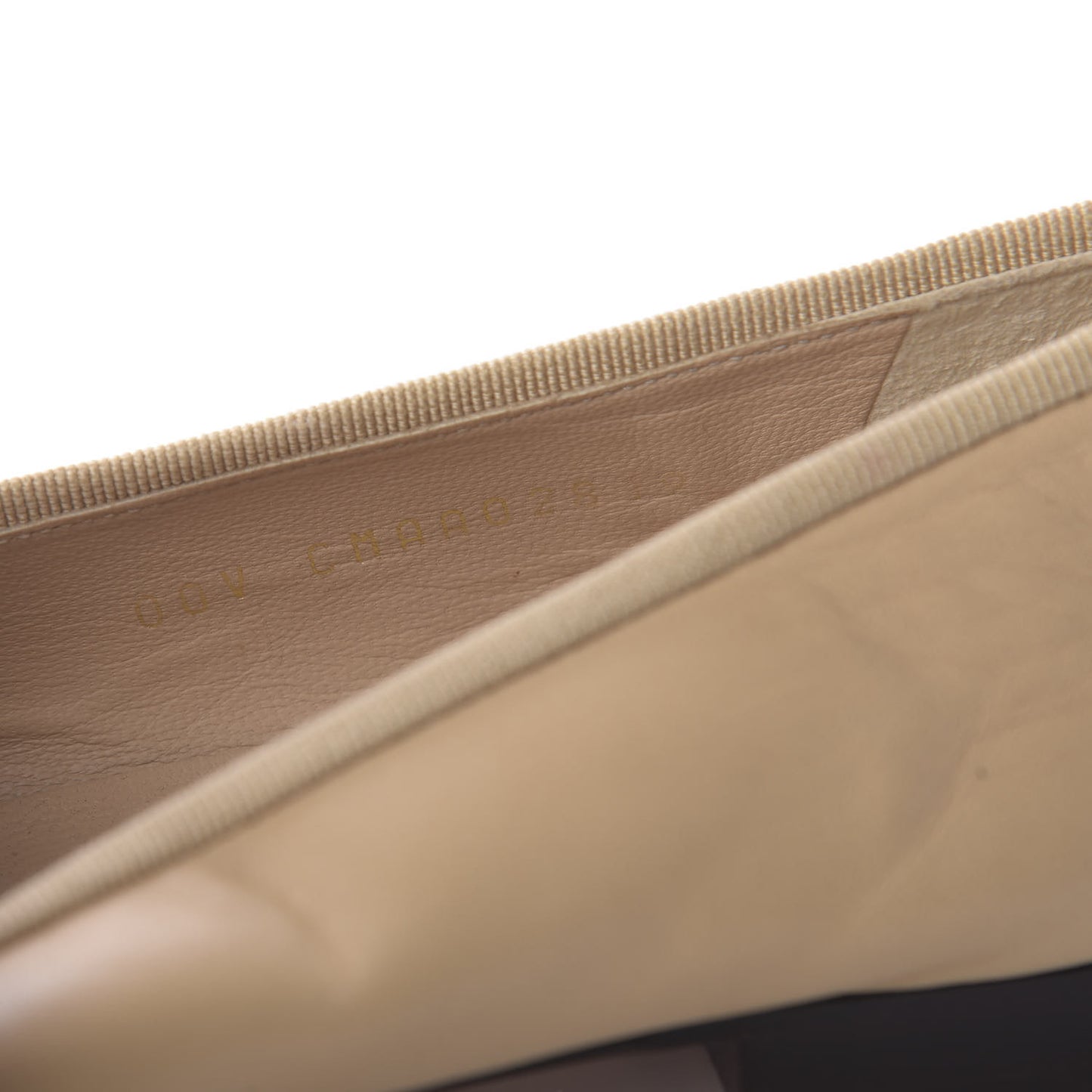 Lambskin Cap Toe CC Ballerina Flats 38 Beige Black