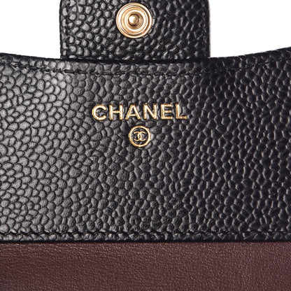 Chanel Caviar Quilted Compact Flap Wallet Black 6 of 9