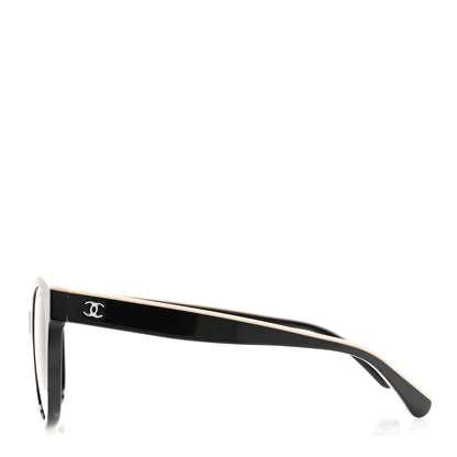 Chanel Acetate CC Butterfly Sunglasses 5414 Black Beige 2 of 7