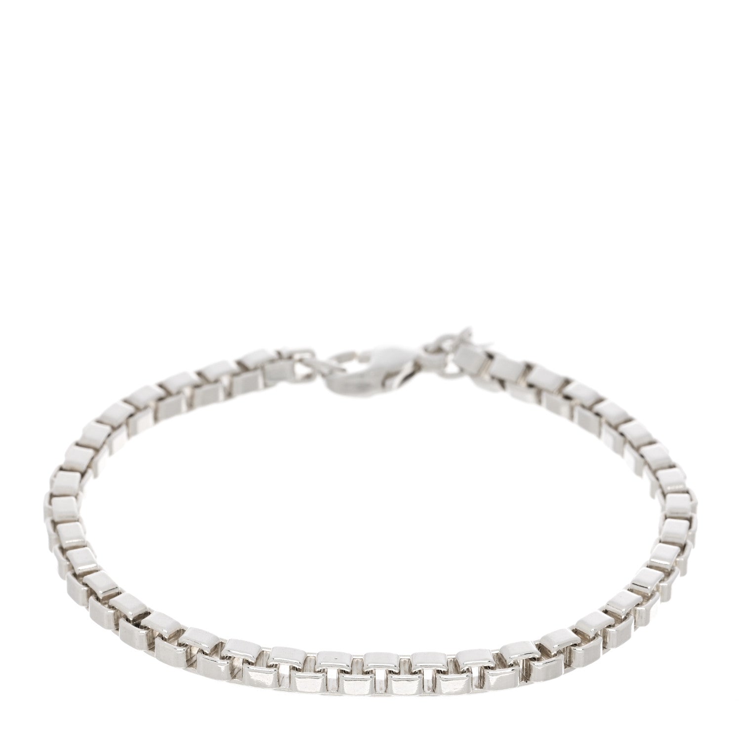 Tiffany Sterling Silver 4mm Venetian Link Bracelet 1 of 5