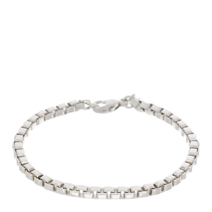 Tiffany Sterling Silver 4mm Venetian Link Bracelet 1 of 5