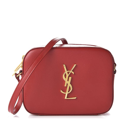 Saint Laurent Grain De Poudre Small Classic Monogram Camera Bag New Red 1 of 10