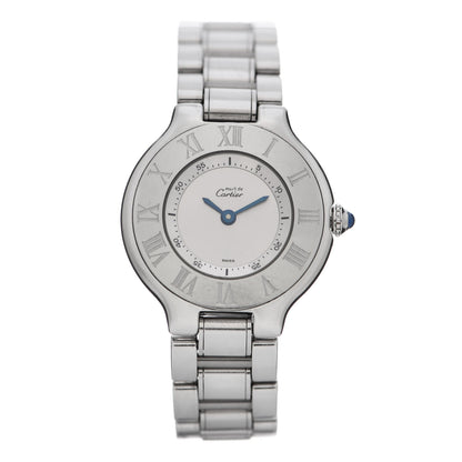 Cartier Stainless Steel 28mm Must De 21 Quartz Watch 1 of 4