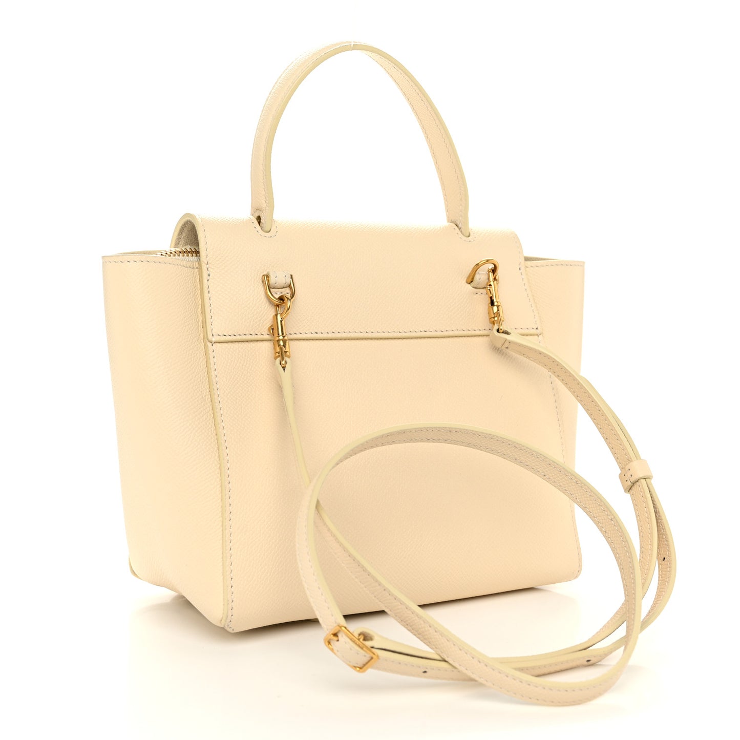 Grained Calfskin Nano Belt Bag Chalk