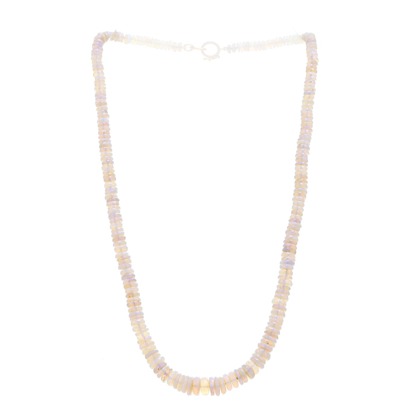 18K Rose Gold Opal Candy Beaded Necklace