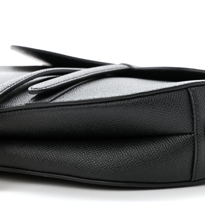 Christian Dior Grained Calfskin Saddle Bag Black 10 of 10