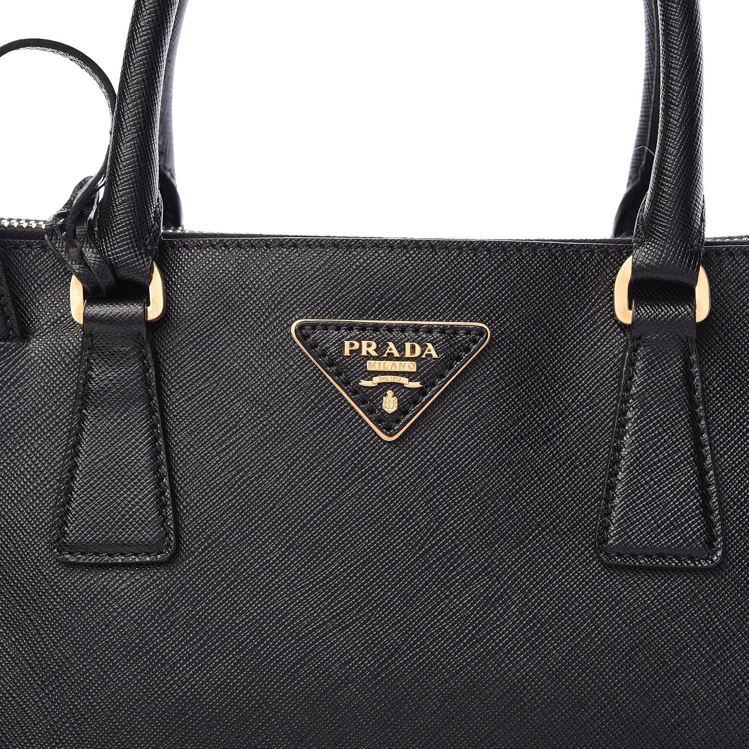 Prada Saffiano Small Galleria Double Zip Tote Black 14 of 20