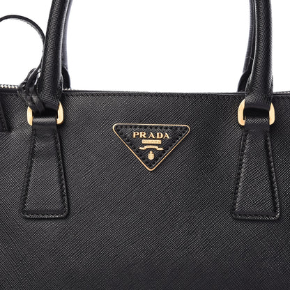 Prada Saffiano Small Galleria Double Zip Tote Black 14 of 20