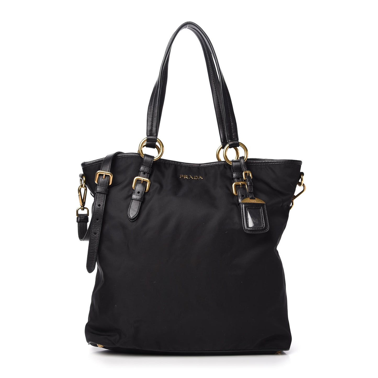 Tessuto Nylon Soft Calf Tote Black