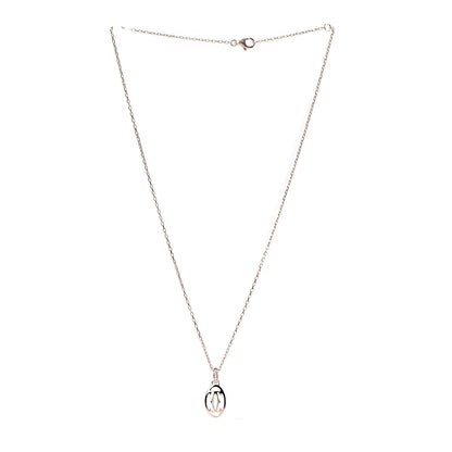 Cartier 18K Pink Gold Diamond Logo Pendant Necklace 3 of 6