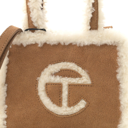 Telfar X UGG Suede Shearling Small Shopping Bag Chestnut 7 of 7