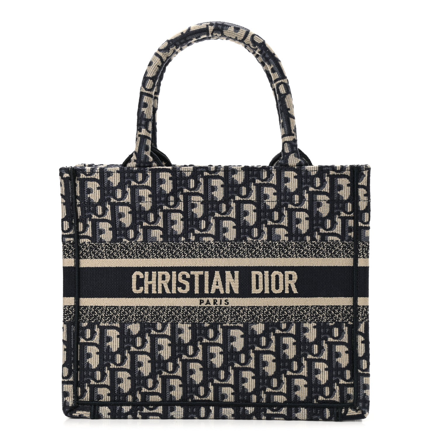 Christian Dior Oblique Small Book Tote Blue Multicolor 1 of 12