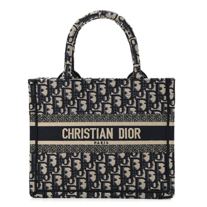Christian Dior Oblique Small Book Tote Blue Multicolor 1 of 12