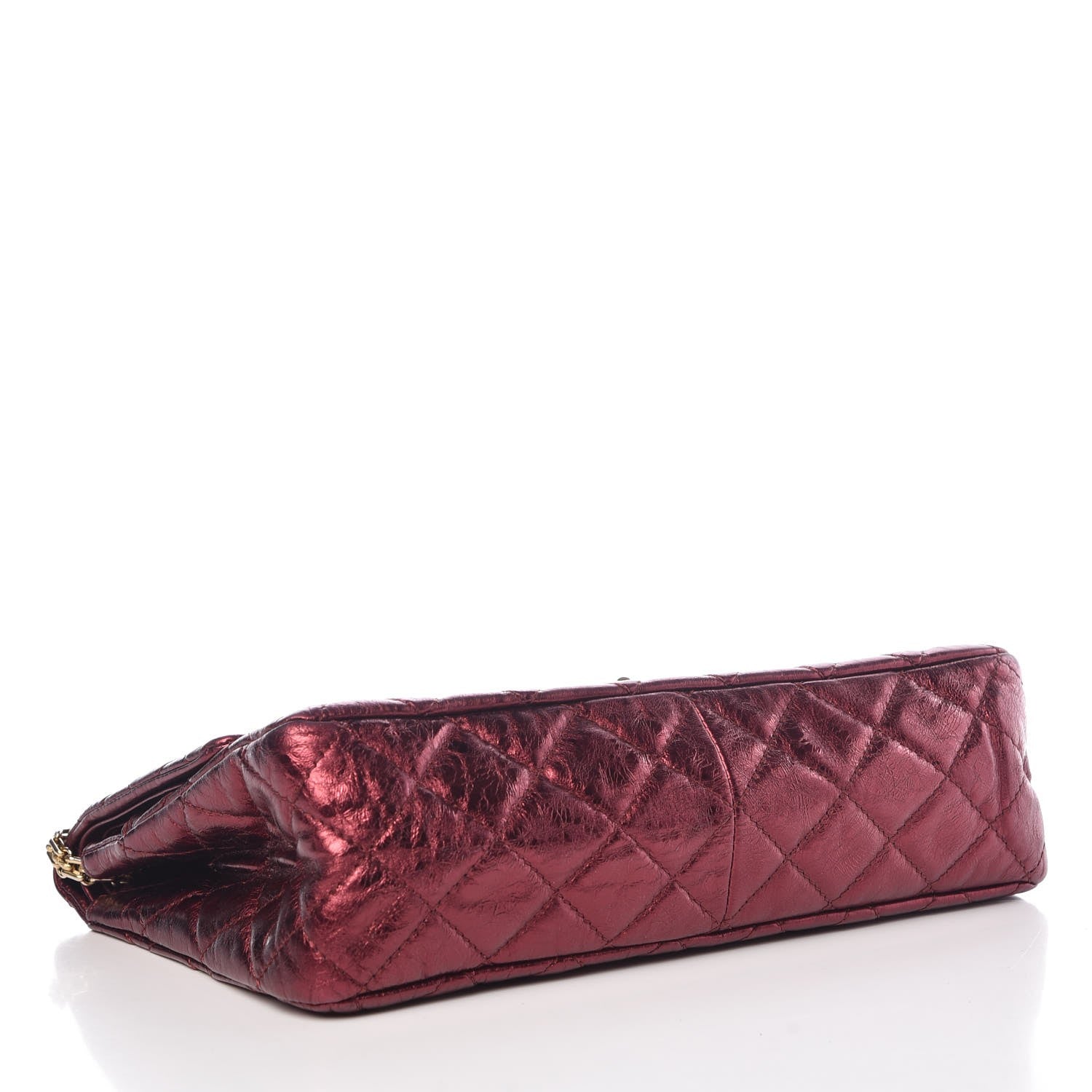 Chanel Metallic Aged Calfskin 2.55 Reissue 227 Flap Dark Red 5 of 9