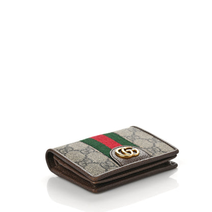 Gucci X DISNEY GG Supreme Monogram Web Three Little Pigs Ophidia Card Case Wallet Beige New Acero 4 of 6