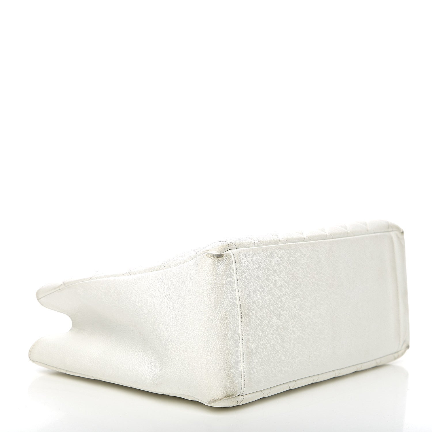 Chanel Caviar Quilted Grand Shopping Tote GST White 3 of 23