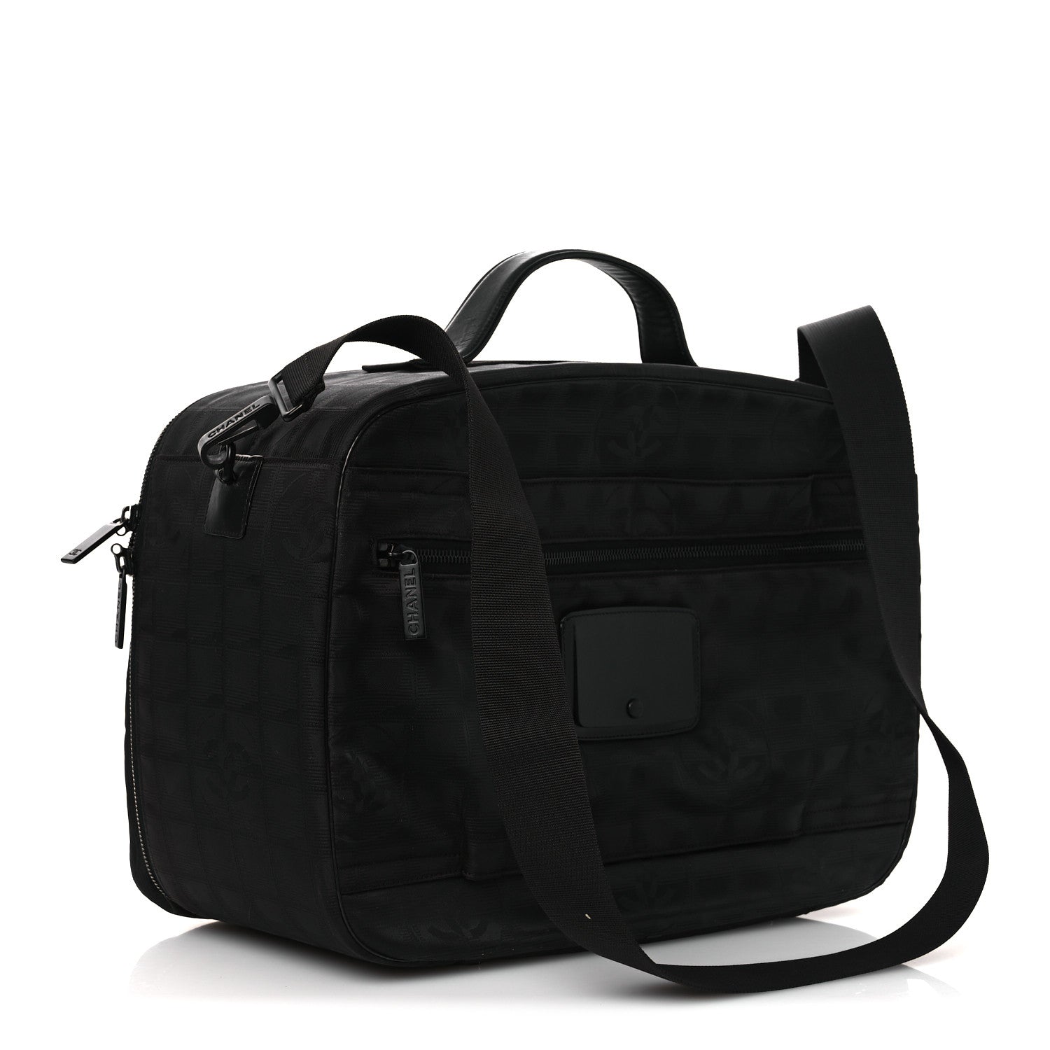 Chanel Nylon Travel Shoulder Bag Black 2 of 11