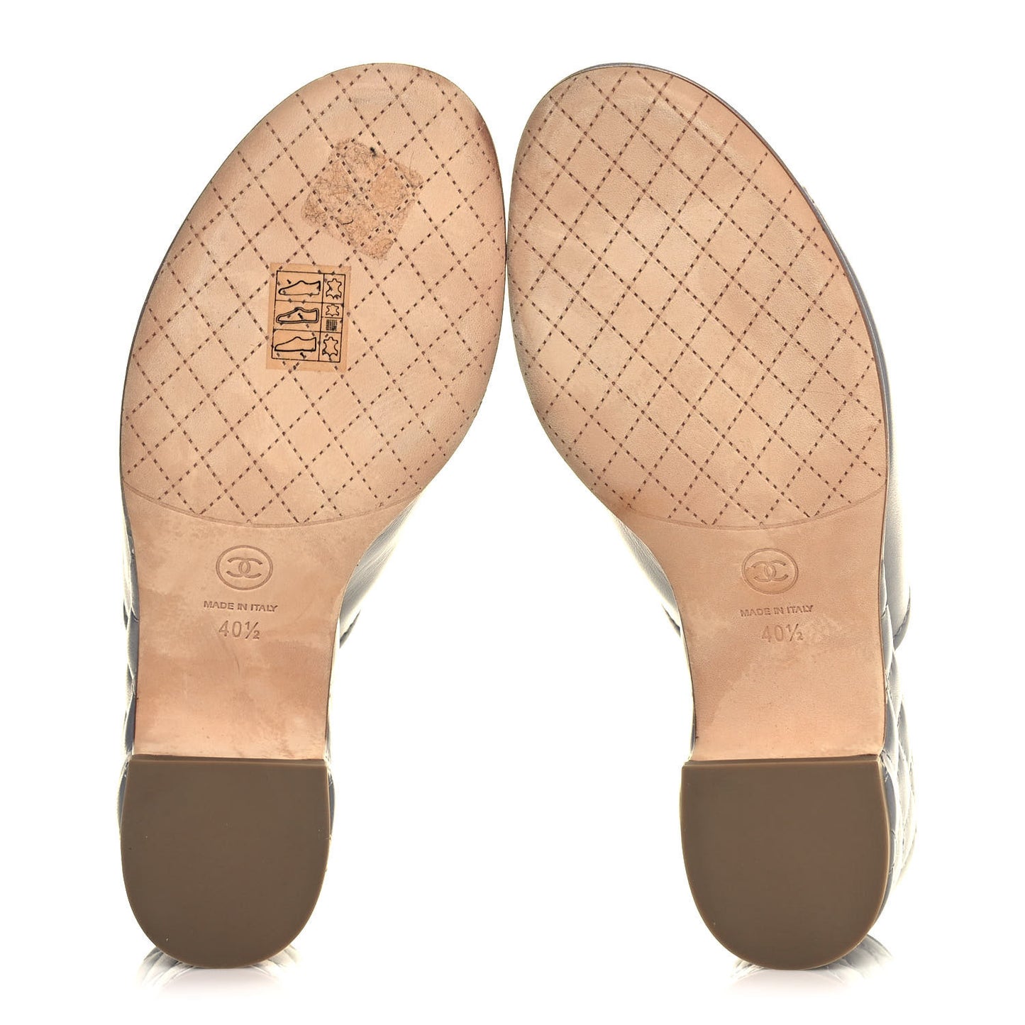 Lambskin Quilted CC Chain Mules 40.5 Grey