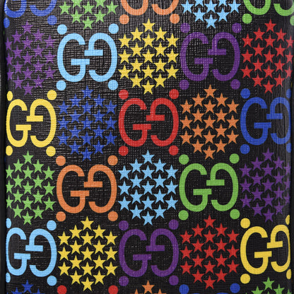 Gucci GG Supreme Monogram Psychedelic Messenger Bag Black 9 of 11