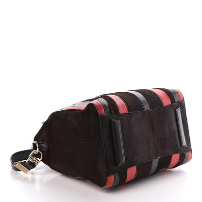 Givenchy Calf Hair Goatskin Smooth Calfskin Patchwork Medium Antigona Black Red 5 of 19