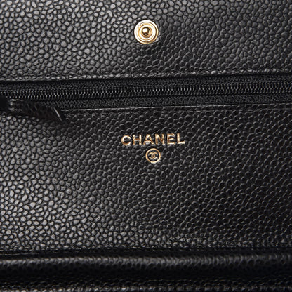 Chanel Caviar Quilted Wallet On Chain WOC Black 6 of 9