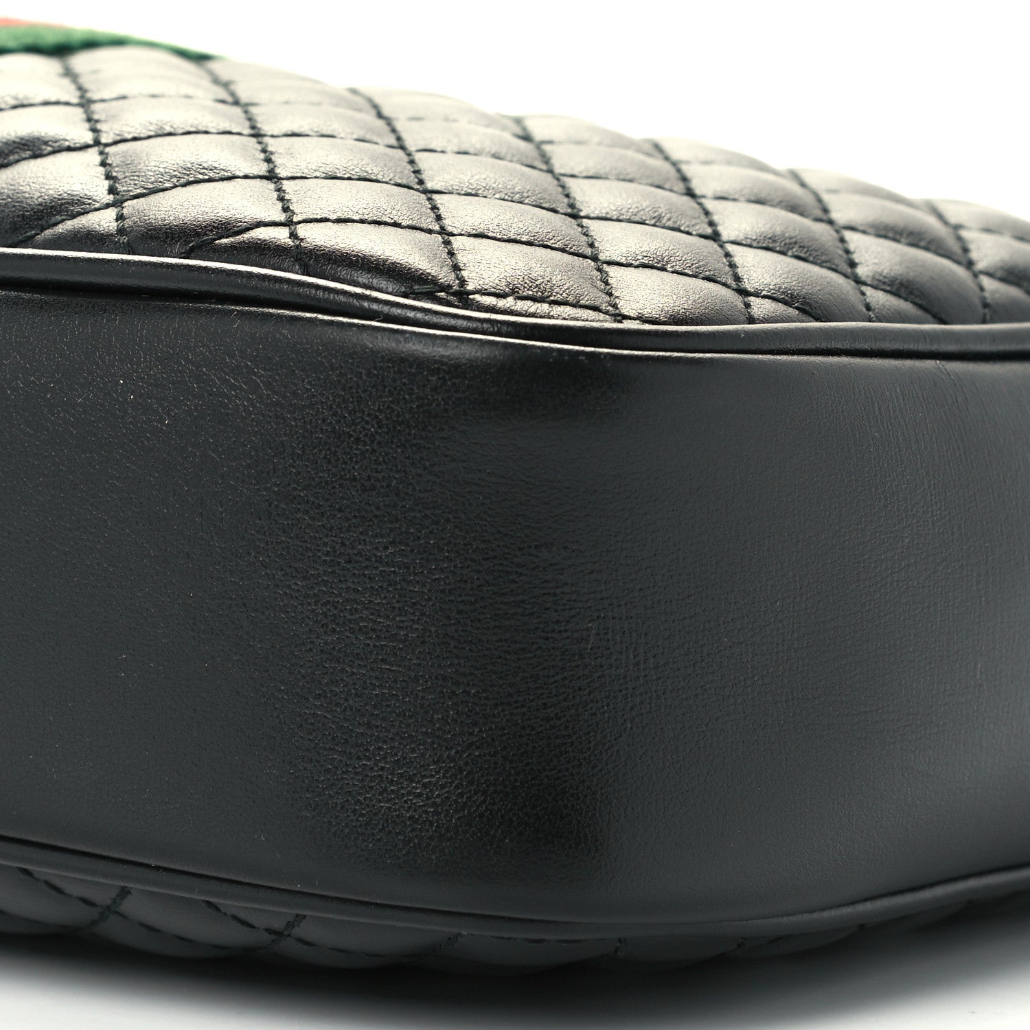 Gucci Calfskin Web Trapuntata Small GG Shoulder Bag Black 11 of 11